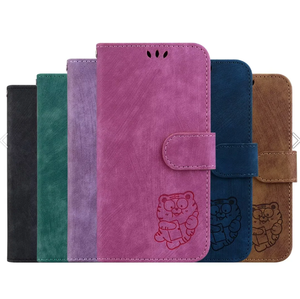 Funda de Cuero Mate con Diseño de Tigre para <span class=keywords><strong>iPhone</strong></span> 17 Air, 17E, 16E, 16, 15, 14, 13 Pro, 12 Mini, 11 Pro Max, X, XS, XR, 7, 8, 6 Plus, con Función de Soporte - Product Image 1