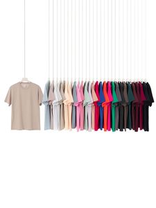 T-shirt unisexe 230g en coton pur épais, blanc pur, tendance, coupe ample, t-shirt vierge, vente en gros. - Product Image 3