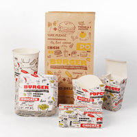 Boîtes d'emballage d'ailes de poulet frites en papier kraft imprimé multi-tailles avec logo personnalisé boîte d'emballage de fast-food pour frites à emporter