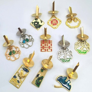 Xiaofei thời trang đầy màu sắc kim loại thả Keo mặt dây chuyền Xử lý Hộp quà tặng một lỗ kim hình chữ U - Product Image 5