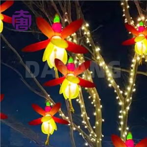 Lámpara Colgante de Simulación Dinámica Personalizada con Diseño de Flor de Linterna, Ideal para Iluminación Festiva en Parques y Recorridos Nocturnos - Product Image 4