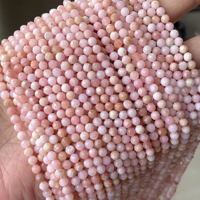 Perles de pierres précieuses naturelles rondes à micro-facettes de 4mm pour la fabrication de bijoux Perles de cristal de quartz rose citrine de 4mm