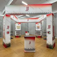 Stand d'exposition en tissu tendu 20x20 pieds avec structure en aluminium, installation sans outils, pour salon professionnel