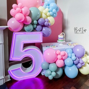 Nouveauté : Lettres et chiffres géants en néon RGB en métal de 3 pieds et 4 pieds <span class=keywords><strong>pour</strong></span> décorations de mariage, événements, location, éclairage de scène - Product Image 2