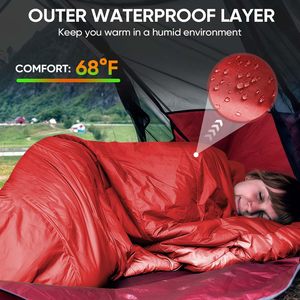 Saco de Dormir Portátil para Acampar al por Mayor, para Adultos, Grueso y Cálido, de Tela de Poliéster, Diseño de Sobre, Características para Primavera y Otoño - Product Image 5