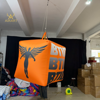 Ballon cube gonflable suspendu pour salle de jeux vidéo, avec motifs imprimés, modèle cube magique gonflable