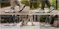 Chaussures de marche confortables pour hommes OEM ODM, respirantes, légères, avec amorti, pour le voyage et les loisirs
