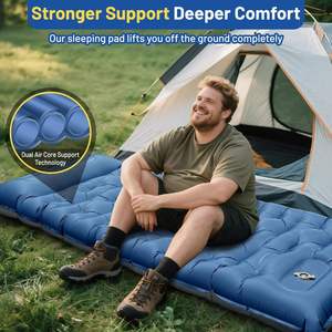 Colchón de Aire Inflable Ligero para Acampar OEM, Colchoneta para Dormir para <span class=keywords><strong>2</strong></span> Personas, Cama Portátil para Exteriores, Colchoneta Impermeable para Senderismo, Ergonómica - Product Image 2