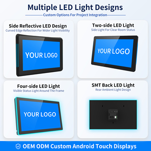 Wall Mount <b>10</b>.1" LCD Touch Screen 2GB RAM POE/WiFi LED Light Control RFID Meeting Smart Room Booking System Android RK3568 Contr - Product Image 4