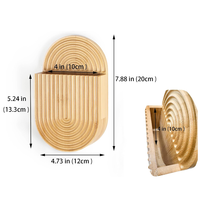 Pot Tanaman Dinding Bambu Desain Baru yang Elegan, Vas Bambu Gantung Dinding Gaya Boho untuk Dekorasi Rumah Dalam Ruangan