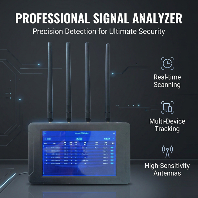 Averguard VSD-06PH Professional TSCM RF Signal Detector | 1MHz-6GHz Wireless Signal Scanner for Executive Office