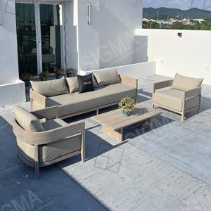 Sigma Garden Patio Color personalizado 2 3 Seat Sofá Fabricante All-season Sofá de madera maciza Muebles de exterior de teca - Product Image 5