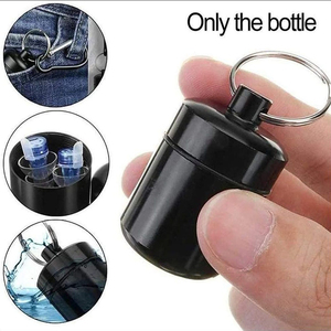 Porte-pilules en aluminium Porte-clés Mini joint étanche Organisateur de médicaments Boîte protectrice Conteneur de capsules Porte-pilules en métal - Product Image 5