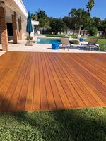 Decking Ipe très durable en gros d'usine pour terrasse et piscine
