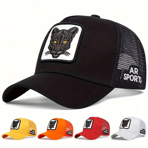 <span class=keywords><strong>Gorra</strong></span> <span class=keywords><strong>de</strong></span> béisbol transfronteriza con estampado <span class=keywords><strong>de</strong></span> animales, serigrafiada, <span class=keywords><strong>de</strong></span> malla transpirable, bordada, estilo camionero, Pantera Negra, moda formal - Product Image 1