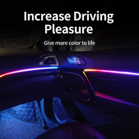 Sistema de Iluminación Automática RGB, Lámpara LED de Ambiente para Panamera 2012-2016, Fibra de Carbono, Molde Original 1:1, Iluminación Interior