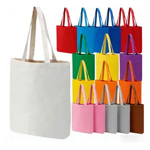 Heavy-Duty <b>Blank</b> Canvas Multi-Size Washable Cotton Tote Bags With Reinforced Stitching Handles for Daily Commute - Product Image 2