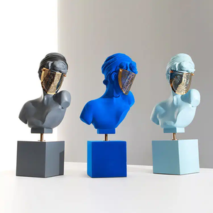 Colorido Arte Abstracto artesanía ecológica pintada a mano modelo <span class=keywords><strong>Venus</strong></span> resina estatuilla estatua diosa griega escultura con velo dorado - Product Image 1