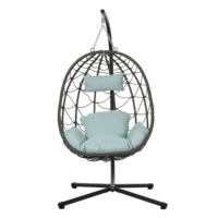 Support de chaise suspendue en acier moderne pour l'extérieur, chaise suspendue de patio, support de chaise suspendue pour chambre à coucher, salon, balcon, jardin