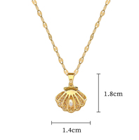Colliers de perles et de coquillages de haute qualité Collier de perles plaquées or 18 carats étanches avec des perles