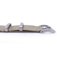 Bracelet de montre en cuir et tissu trapézoïdal personnalisé 20mm 22mm Bracelet de montre en nylon de luxe