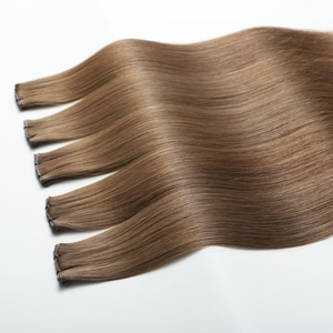 Envío Rápido, <span class=keywords><strong>Cabello</strong></span> Virgen Europeo Liso Marrón Medio de 8-28 Pulgadas, Se Puede Cortar Libremente, Extensiones de <span class=keywords><strong>Cabello</strong></span> Tejidas a Mano - Product Image 3
