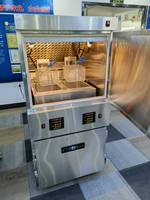 Friteuse électrique commerciale pour cuisine de restaurant de restauration rapide avec système de hotte aspirante sans conduit