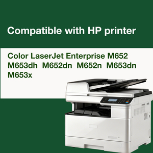 Cartuchos de Tóner de Repuesto para HP <span class=keywords><strong>656A</strong></span> 656X, Cartuchos de Tóner para Impresora Láser a Color Enterprise M652dn M653dhx, Paquete de 4 BKCMY - Product Image 4