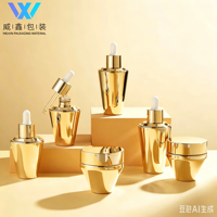 Flacon cosmétique en verre transparent de haute qualité, bon marché, luxueux, disponible en plusieurs couleurs, personnalisable