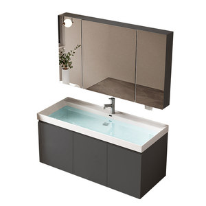 New bathroom cabinet integrated ceramic basin bathroom modern simple bathroom hand wash basin - Product Image 5