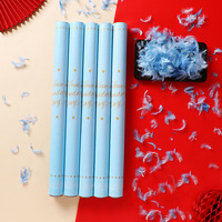 Canons à confettis plumeux blancs pour mariage, lanceurs portatifs en acier inoxydable, serpentins scintillants effet ciel étoilé, pour diffusion en direct