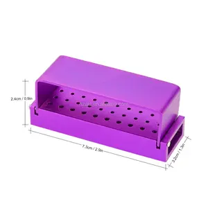 Hot 2022 Big Sale 30 holes Dental Bur Block Stainless Steel HIgh/Low Speed Autoclave holder Block Container case boxes