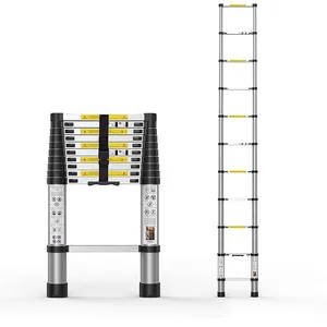 High Quality Telescoping Extension Ladder 3.2m Aluminum Tulti-Purpose Folding Ladders for Outdoor Indoor Use