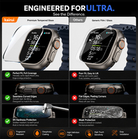 Protection d'écran en verre trempé 2.5D anti-rayures à couverture intégrale pour Apple Watch Ultra 1 2 3 49mm, installation facile