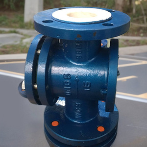 Válvulas Yihong con mirilla revestida de fluoropolímero DN85 tipo brida para bomba, para medios ácidos y básicos débiles - Product Image 1