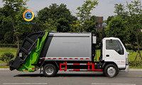 Camion poubelle chinois à chargement arrière 4x2 avec boîte de vitesses manuelle et moteur diesel Weichai à vendre