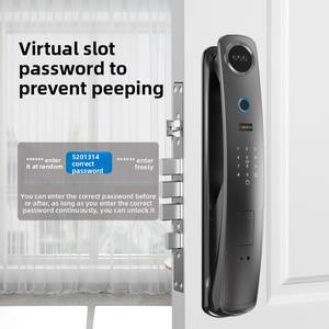 Serrure électronique automatique à reconnaissance faciale, empreintes digitales, anti-vol, en bois, mini-programme, reconnaissance faciale, veine de la paume - Product Image 6