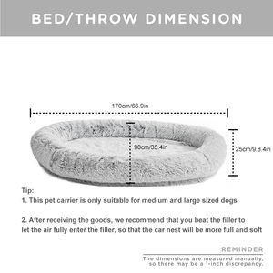 Роскошная плюшевая ортопедическая большая кровать для собак - Product Image 2