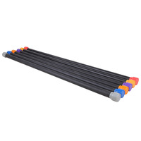 Barre d'exercice lestée en acier ABS pour femmes, pour la salle de sport à domicile, remise en forme, mise en forme du corps portable et exercices de yoga et de Pilates