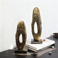 Table à thé minimaliste moderne pour la maison, sculpture artisanale en aluminium, artisanat en métal, art déco géométrique, décoration de salon