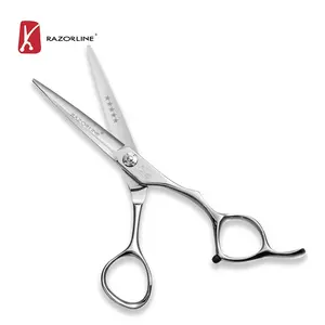 Keskin bıçak özel Logo düz kuaför berber saç makas profesyonel saç kesme makası makas