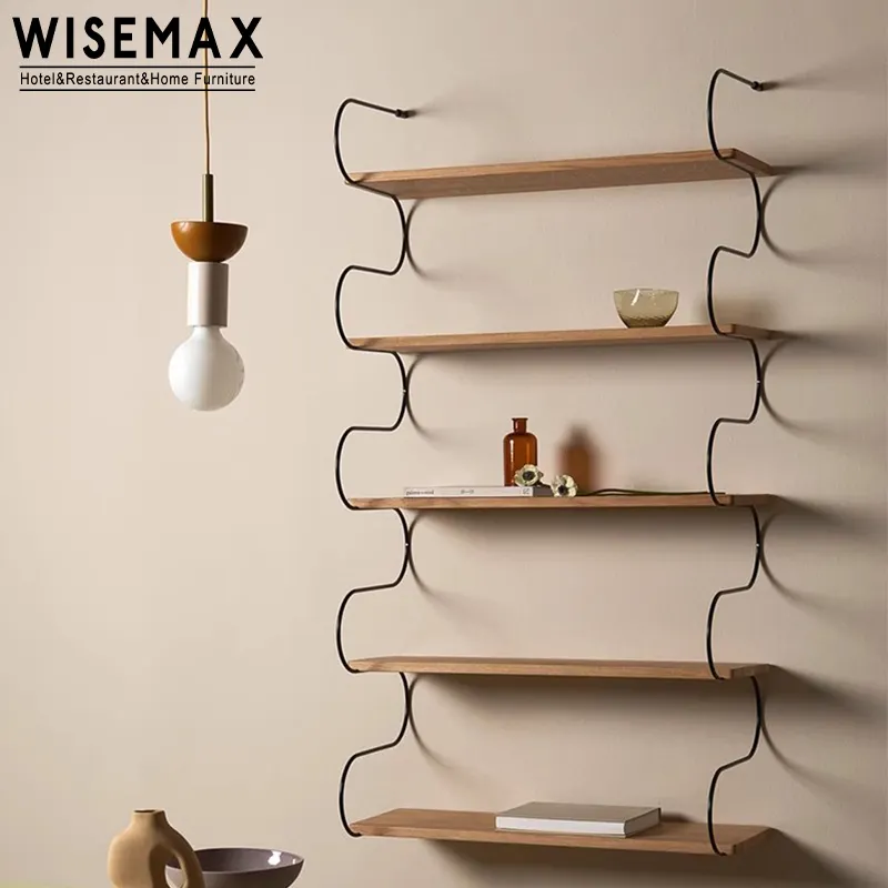 WISEMAX MUEBLES Candelabro creativo moderno para el hogar Artículo Nueve tipos Diseños Decoración de madera Forma de bola Bombillas Luz colgante