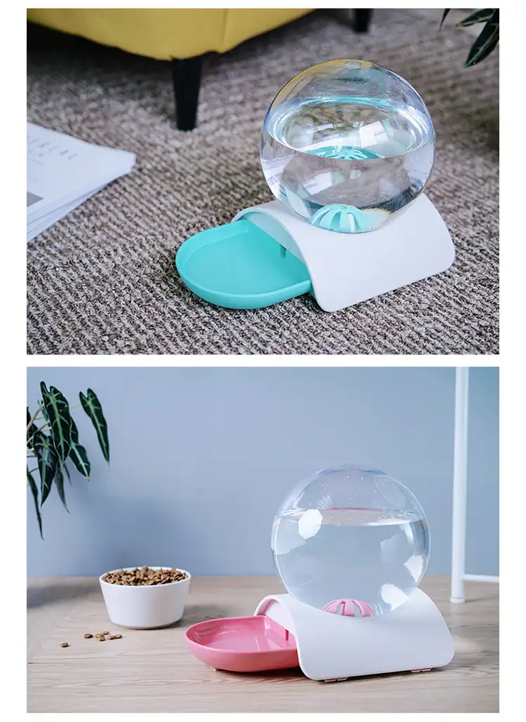Air Mancur Air Kucing Peliharaan, Peralatan Air Minum Otomatis Anjing Peliharaan, Bola Mangkuk Minum Gelembung