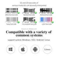 Lecteur de codes à barres 2D sans fil IP65 étanche, lecteur de codes QR rapide avec station de chargement USB pour DS6800B-2D de vente au détail en entrepôt