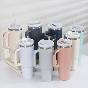 Stainless Steel <b>Tumbler</b> <b>with</b> <b>Straw</b> Sublimation Insulated Vacuum Designer <b>Tumbler</b> 40oz Cup <b>With</b> Handle - Product Image 6
