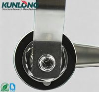 Ensemble de serrures cylindriques industrielles populaires en gros, en acier inoxydable, marque KUNLONG, entraxe 50 mm, 2 clés, ANSI Grade 1