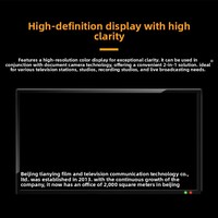 Téléprompteur professionnel de 20 pouces pour la diffusion en direct, compatible avec les appareils photo reflex numériques, avec grand écran et design portable TY-T20
