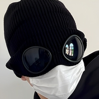 STAR HealthCare – Bonnet d'hiver unisexe chaud avec protection auditive et lunettes de pilote, 100 % acrylique, circonférence de la tête 56-58 cm, pour temps froid