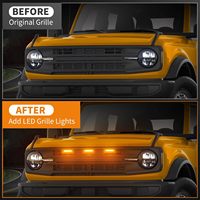 Para Ford Bronco Body LED Accesorios 2021-24 2/4-Door Amber OEM Grille Lamps Kit
