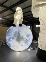 Lune géante Vaisseau spatial Astronautes Modèle Oxford Tissu gonflable Publicité pour événements Expositions Type de ballon Décoration